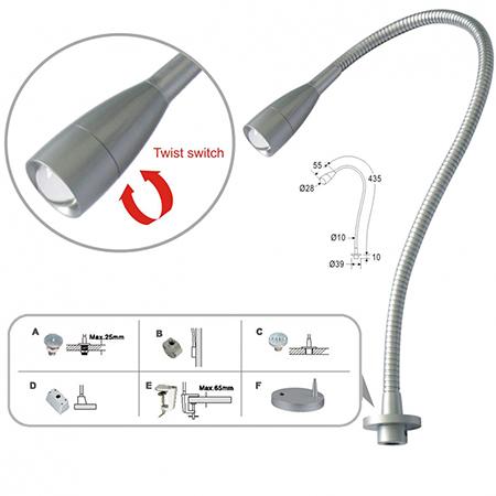 SC-E101 ​LED Adjustable Gooseneck Lamp